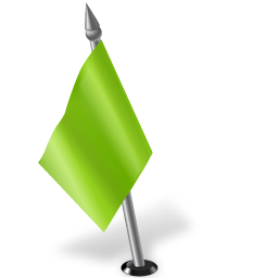 Map Marker Flag 2 Left Chartreuse icon