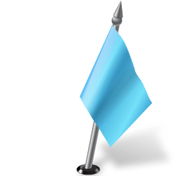 Map Marker Flag 2 Right Azure icon