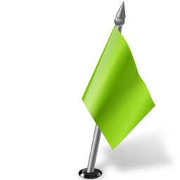 Map Marker Flag 2 Right Chartreuse icon