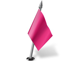 Map Marker Flag 2 Right Pink icon