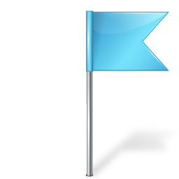 Map Marker Flag 4 Right Azure icon