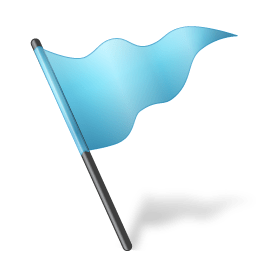 Map Marker Flag 5 Azure icon