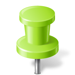 Map Marker Push Pin 2 Chartreuse icon