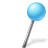 Map Marker Ball Right Azure icon
