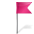 Map Marker Flag 4 Right Pink icon