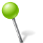 Map Marker Ball Left Chartreuse icon