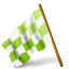 Map Marker Chequered Flag Left Chartreuse icon