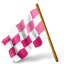 Map Marker Chequered Flag Left Pink icon