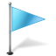 Map Marker Flag 1 Right Azure icon