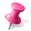Map Marker Push Pin 1 Right Pink icon