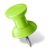 Map-Marker-Push-Pin-1-Left-Chartreuse icon