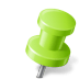 Map-Marker-Push-Pin-2-Right-Chartreuse icon