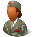 Medical-Army-Nurse-Female-Dark icon