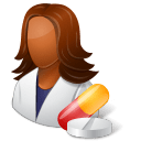 Medical-Pharmacist-Female-Dark icon