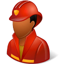 Occupations Firefighter Male Dark icon