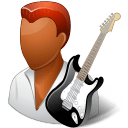 Occupations Guitarist Male Dark icon
