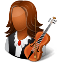 Occupations Musician Female Dark icon