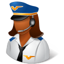 Occupations Pilot Female Dark icon