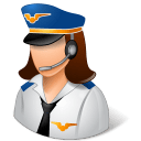 Occupations-Pilot-Female-Light icon