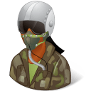 Occupations-Pilot-Military-Female-Dark icon