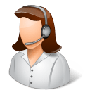 Occupations-Technical-Support-Representative-Female-Light icon