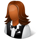 Occupations Waitress Female Dark icon
