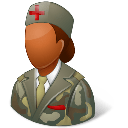 Medical Army Nurse Female Dark icon