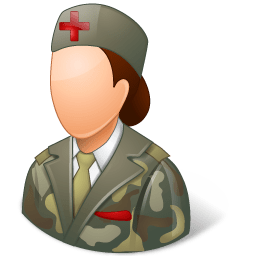 Medical Army Nurse Female Light icon