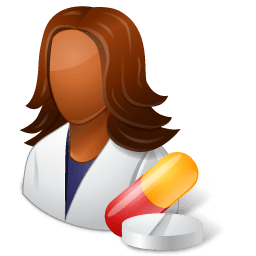 Medical Pharmacist Female Dark icon