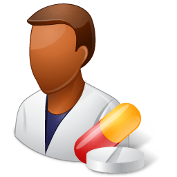 Medical Pharmacist Male Dark icon