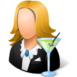 Occupations Bartender Female Light icon