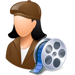 Occupations Film Maker Female Light icon