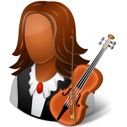 Occupations Musician Female Dark icon