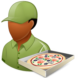 Occupations Pizza Deliveryman Male Dark icon