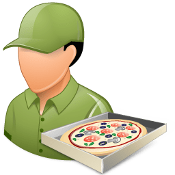 Occupations Pizza Deliveryman Male Light icon