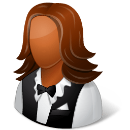 Occupations Waitress Female Dark icon