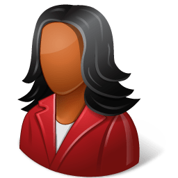Office Customer Female Dark icon
