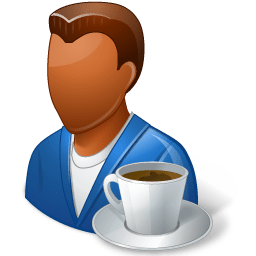 Rest Person Coffee Break Male Dark icon