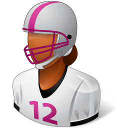 Sport Football Player Female Dark icon