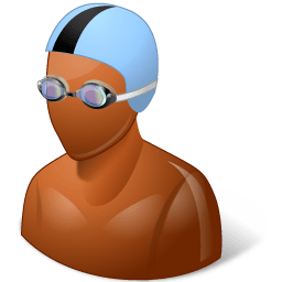 Sport Swimmer Male Dark icon
