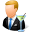 Occupations Bartender Male Light icon