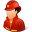 Occupations Firefighter Male Light icon