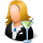 Occupations Bartender Female Light icon