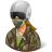 Occupations Pilot Military Female Light icon