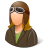 Occupations-Pilot-OldFashioned-Female-Light icon