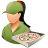 Occupations-Pizza-Deliveryman-Female-Light icon