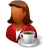 Rest-Person-Coffee-Break-Female-Dark icon