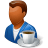 Rest-Person-Coffee-Break-Male-Dark icon