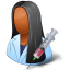 Medical Immunologist Female Dark icon