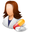 Medical Pharmacist Female Light icon
